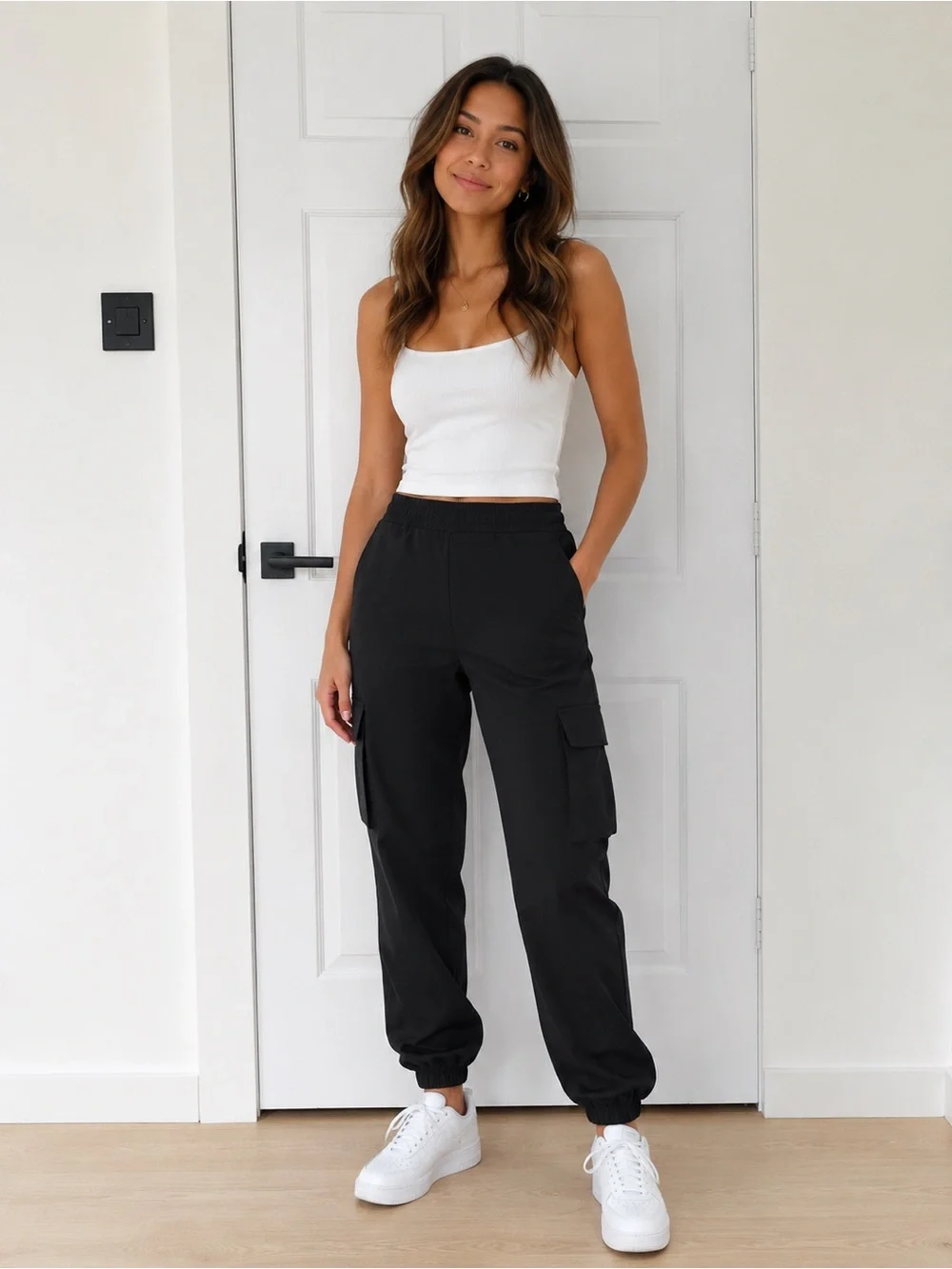 Tristan Black Cargo Pants - Women's Utility Style - Size 6 - Picture 1 of 7
